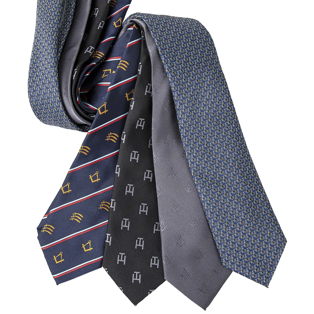 Gravata borboleta e gravata borboleta de poliéster de microfibra com logotipo de bússola quadrada de ouro para homens estampados personalizados vários estilos na China