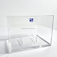 Vitrine transparente en acrylique SYP pour ballon de basket, boîte de présentation avec support pour ballons de basket signés et autographiés, objets de collection