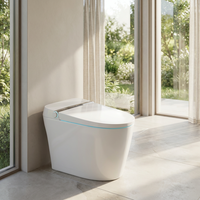 WC Bidet Allongé Entièrement Automatique avec Télécommande, Drainage S-Trap, Siège Chauffant - Toilette Moderne en Gros