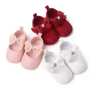 От 0 до 1 года детская обувь; Сезон весна-осень; Однотонная одежда с кружевами для девочки, туфли в стиле «Принцесса» babyshoes ботиночки для самых маленьких