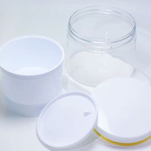 100g 200g 300g Double Wall Cosmetic <b>Storage</b> <b>Container</b> Plastic Skincare Makeup Eye Cream Jar with Gold Silver Cap - Product Image 2