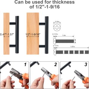 SSR meubles T Bar armoire porte poignée en acier inoxydable tire boutons réglable chambre extérieur cuisine tiroir poignées - Product Image 3