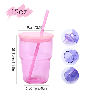 ขวดแก้วสีขาวขุ่นแบบเติมได้ ดีไซน์ใหม่ สำหรับเครื่องดื่ม พร้อมฝาไม้ไผ่ - Product Image 2