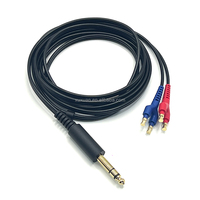 Cable RCA Macho a Macho de 6.35mm con Recubrimiento Dorado y Blindaje de Lámina para Reproductor de DVD, Altavoz de Audio Hi-Fi y Amplificador, Longitud Personalizada