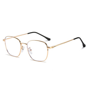 Montures de lunettes rectangulaires en métal unisexes anti-lumière bleue YC6805 F3, taille moyenne, verres plats pour étudiants et usage quotidien - Product Image 1