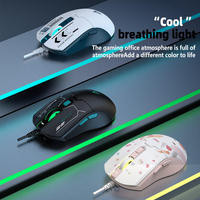 Ratón para Juegos con Cable, Ergonómico, Ligero, con Interfaz USB, LED Óptico, Sublimación de Calor, Modelo Personal, para Mano Derecha, para Portátil