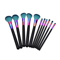 Ensemble de pinceaux de maquillage de haute qualité avec logo personnalisé 2025, 11 pièces, pinceaux de maquillage professionnels de luxe, ensemble complet