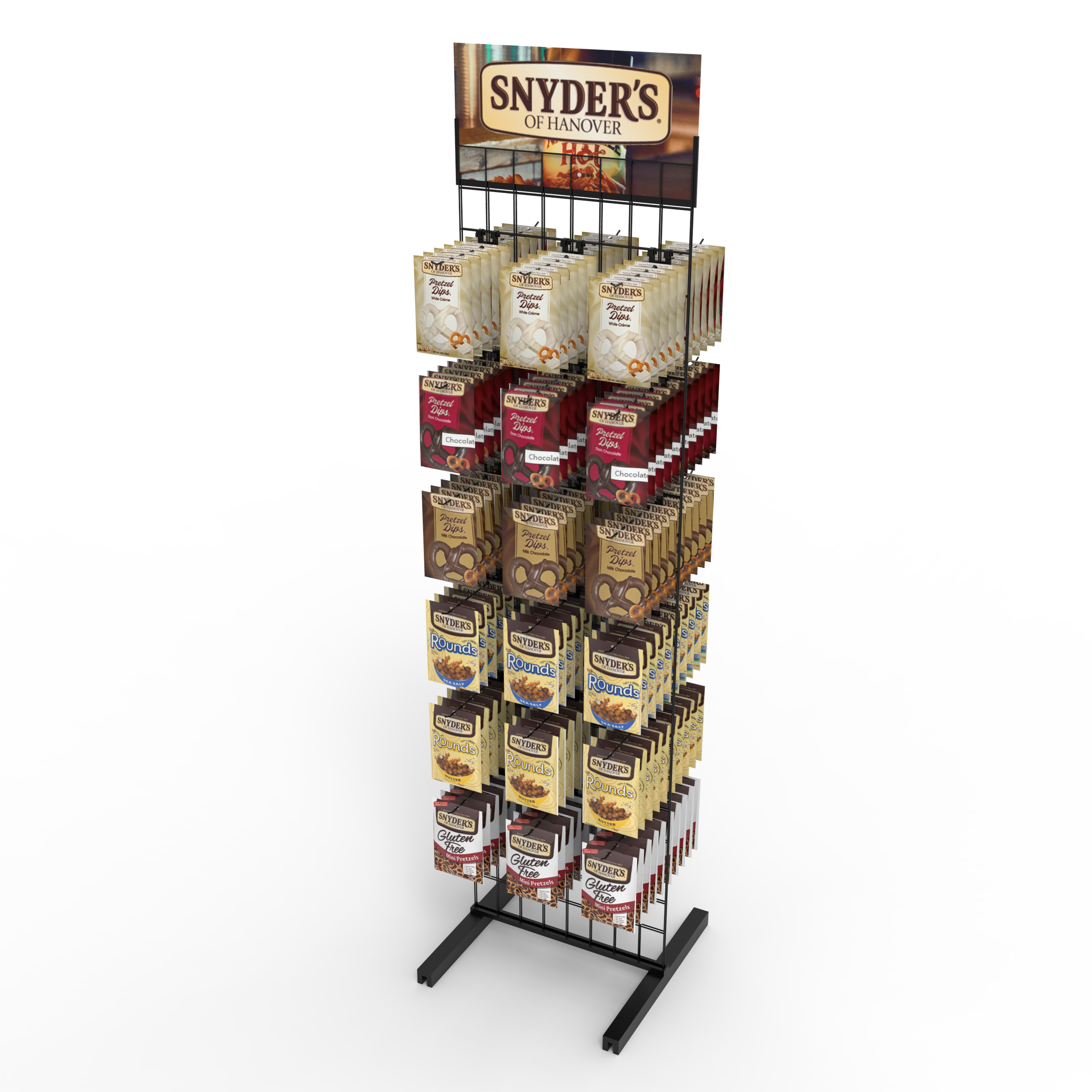 Customized Modern Double-Sided Metal Wire Mesh Storage Display Rack with Rotating Feature for Supermarkets & Exhibition Venues — view 6