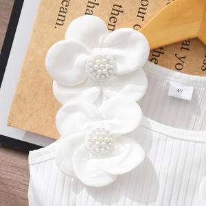 Robe d'été 2026 pour filles, avec perles, fleurs et nœuds en maille, pour enfants de 4 à 7 ans - Product Image 4