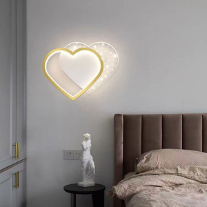 Belle applique murale LED à tête unique en or pour chambre à coucher salon applique murale arrière de chevet encastrée en acrylique de haute qualité - Product Image 5