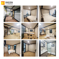 Maisons conteneurs extensibles à squelette en acier galvanisé, panneaux décoratifs personnalisés, transport facile, assemblage rapide, maison préfabriquée