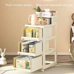 Nouveaux enfants ensemble de meubles de salon en plastique tiroir armoires de <span class=keywords><strong>rangement</strong></span> organisateur conception armoire vêtements boîtes jouets chambre stockage - Product Image 2