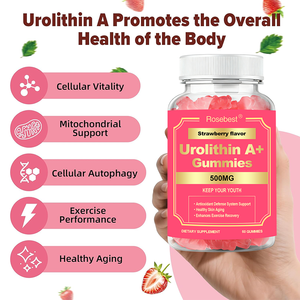 로즈베스트 도매 OEM 자체 브랜드 항산화 및 피부 노화 방지 건강 보조 식품 무설탕 500mg 유롤리틴 A 구미 - Product Image 2