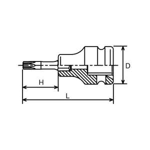 KOKEN - 14025-60-<b>T50</b> 1/2'' Impact <b>Torx</b> <b>bit</b> socket - EAN 4991644357369 IMPACT SOCKETS AND ACCESSORIES - Product Image 2