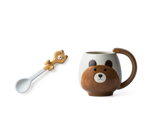 Peint à la main Tasse À Café Belle Panda/Grenouille/<span class=keywords><strong>Chat</strong></span>/Cochon Tasse En Céramique Tasse À Thé Comprennent Cuillère À Café - Product Image 6