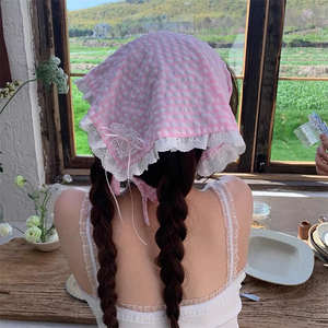 Petit foulard carré brodé avec un motif <span class=keywords><strong>de</strong></span> papillon rose, ambiance photo <span class=keywords><strong>de</strong></span> voyage, foulard pour la tête - Product Image 2