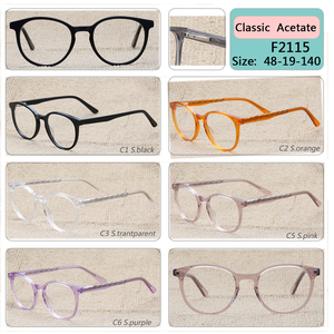 Acetato de gafas de sol de hombres Retro Vintage redondo gafas <span class=keywords><strong>Nerd</strong></span> mujeres gafas miopía gafas - Product Image 3