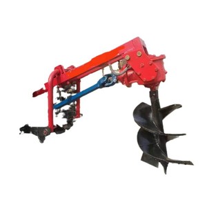 Earth <b>Auger</b> <b>Drill</b> Bit Tree Planting Hole Digging Machine Red Gearbox Powered - Product Image 1