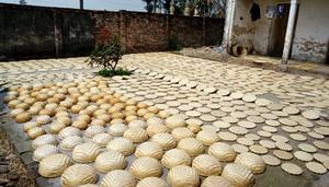 Panier de nourriture en bambou plat et rond - Product Image 5