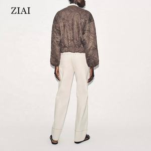 Blouson Bomber Bohème Artisanal avec Broderie Florale Artistique, Coupe Ample, Manteau Aviateur Vintage, <span class=keywords><strong>Trench</strong></span>-Coat Tendance Automne pour Femme - Product Image 3