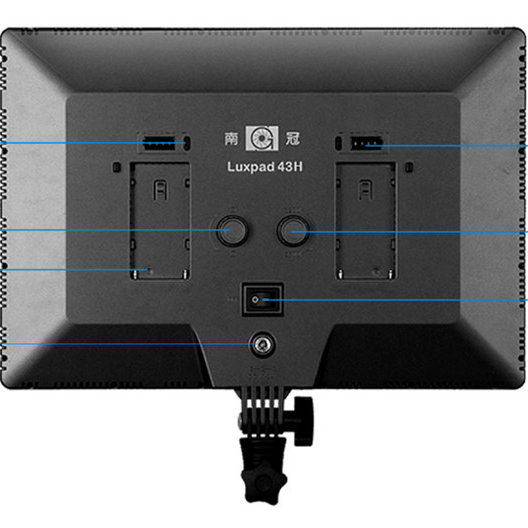 Nanguang LUXPAD43H Pro LEDビデオライト ACアダプター付き 3200K-5600K