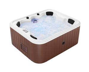 Spa d'extérieur pour 4 personnes, bain de surf, massage à jets d'air, spa en bois, pour la famille - Product Image 1