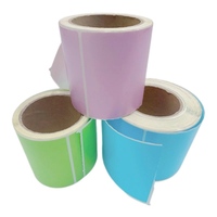 Étiquettes thermiques directes en gros, rouleaux d'étiquettes autocollantes en papier avec colle thermofusible