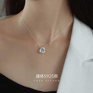 Tiktok – collier avec pendentif vibrant en forme de cœur en zircon, en argent sterling 925, cadeau de saint-valentin pour femmes - Product Image 5