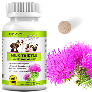 OIMMAI Promuove la Salute Naturale del Fegato: Integratore di Estratto di Cardo Mariano, Combo di Supporto Epatico per Cani - Product Image 1