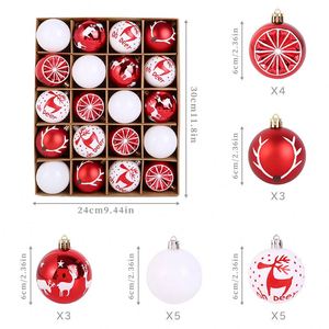 20pcs High Quality Shatterproof <b>Plastic</b> Christmas <b>Tree</b> Baubles Full Color Printed Custom Decorations Set - Product Image 3