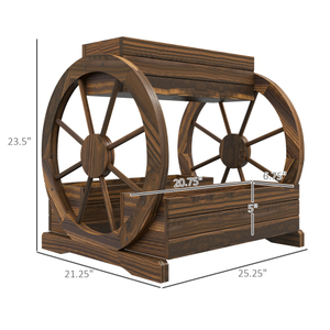 Jardinière surélevée à 3 niveaux en bois pour fleurs, avec roulettes, pour extérieur, patio, jardin, entrepôt USA - Product Image 2