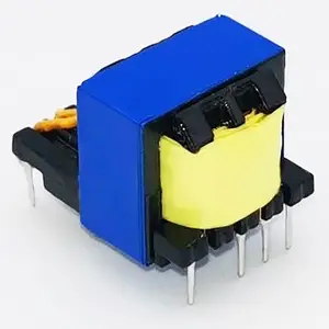 Transformateur haute fréquence avec noyau magnétique en ferrite EE25 EE19 EE16 cadre de bobine 12V à sortie unique pour une utilisation électronique de puissance