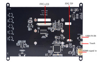 Écran tactile capacitif Raspberry Pi 7 pouces IPS CTP TFT LCD 1024x600 avec revêtement AG/AR/AF, interface RGB/IIC, double affichage