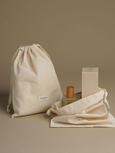Sac cadeau en coton personnalisé avec cordon de serrage, pochette en tissu réutilisable pour bijoux, accessoires, cadeaux de mariage et emballage de produits - Product Image 3