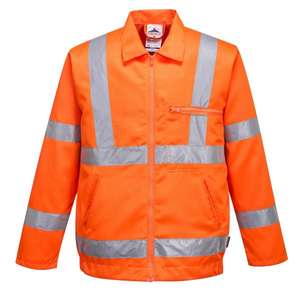 เสื้อคลุม RT40ORRL ผ้าฝ้ายโพลีส้มชุดทำงาน HI-VIS 5036108058105 - Product Image 1