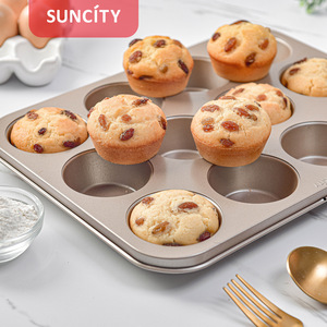 Suncity 9 Cup Muffin Pan Rectangle Non Stick Baking Mold For Home Cake Making - Product Image 5
