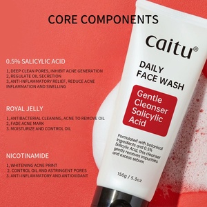 Limpiador <span class=keywords><strong>Facial</strong></span> Blanqueador con Ácido Salicílico al 0.5%, Control de Grasa, Hidratante, Reparador del Acné, Espuma Limpiadora <span class=keywords><strong>Facial</strong></span> OEM ODM con Niacinamida 150g - Product Image 4