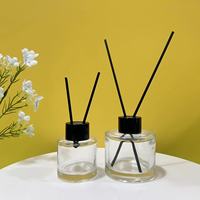 Bouteille de diffuseur de roseaux de 200ml, bouteille en verre de diffuseur de parfum d'arôme de maison avec bâton de roseau