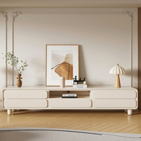 Meuble TV moderne pour salon, meuble TV design avec rangement, style nordique simple, meuble TV en bois et table basse