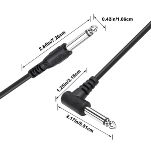 <span class=keywords><strong>1</strong></span> מטר 6.35mm מונו ג'ק <span class=keywords><strong>1</strong></span>/<span class=keywords><strong>4</strong></span> אינץ' כבל TRS גיטרה/מיקרופון/רמקול כבל כלי נגינה זכר לזכר נחושת טהורה ללא חמצן - Product Image 6