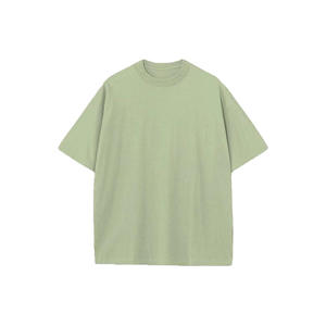 Cross Border <b>Men's</b> Pure Cotton Crew Neck <b>T</b>-<b>Shirt</b> Solid Color Short Sleeve Loose Fit Casual Wear 230g Combed Cotton - Product Image 1