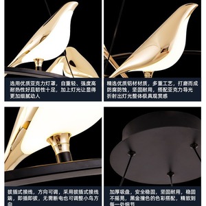 2023 Modern Minimalist Magpie Pendant <b>Light</b> Unique Creative Lighting Fixture for <b>Dining</b> Rooms Living Rooms Bars & <b>Dining</b> Tables - Product Image 6