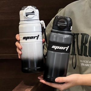 Botella de agua deportiva aislada de 32 oz, termo de acero inoxidable para hombres, para uso escolar. - Product Image 2