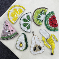 Zomerfruit kralen opnaaipatches handgemaakte strass fruitplakjes applicatie watermeloen citroen banaan decoratieve kraalpatch