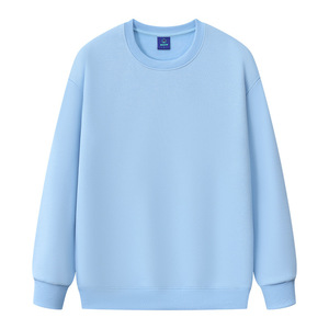 Sudadera de Cuello Redondo Holgada de Color Sólido, 51-70% Algodón, Ropa de Trabajo Diaria - Product Image 3