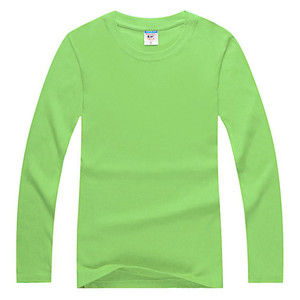 200 Gsm 100% Cotton O-cổ Dài Tay Áo Màu Rắn Áo Thun Tùy Chỉnh Thể Thao Bầu Cử Quảng Cáo Khuyến Mãi Crewneck T Shirt T-shirts - Product Image 4