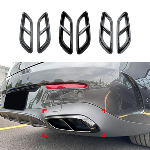 Mercedes-Benz CLE Coupe C236 2024 AMG Exhaust Tailpipe Frame Decal Bumper Modification Piano Black Carbon Fiber Texture - Product Image 5