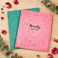 Pochette d'emballage biodégradable en papier kraft écologique à impression personnalisée, scellée sur 3 côtés, pour bonbons, snacks et biscuits