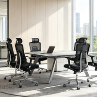 Chaise de bureau NOEL confortable avec dossier réglable, pivotante, entièrement en mesh, ergonomique