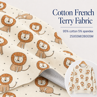 Tissu en molleton brossé en coton, impression personnalisée, 250 280 380 g/m², tissu en molleton pour vêtements pour enfants